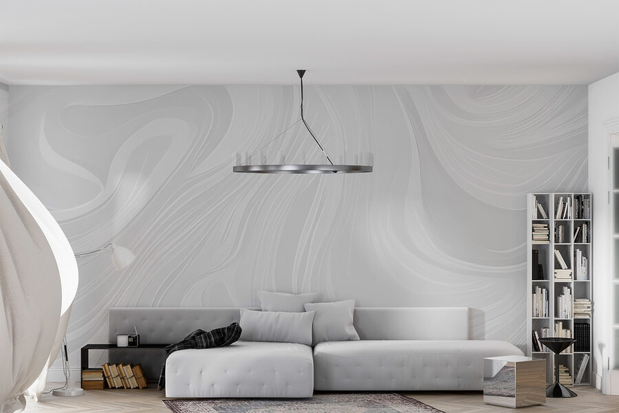 Fond blanc avec lignes ondulées