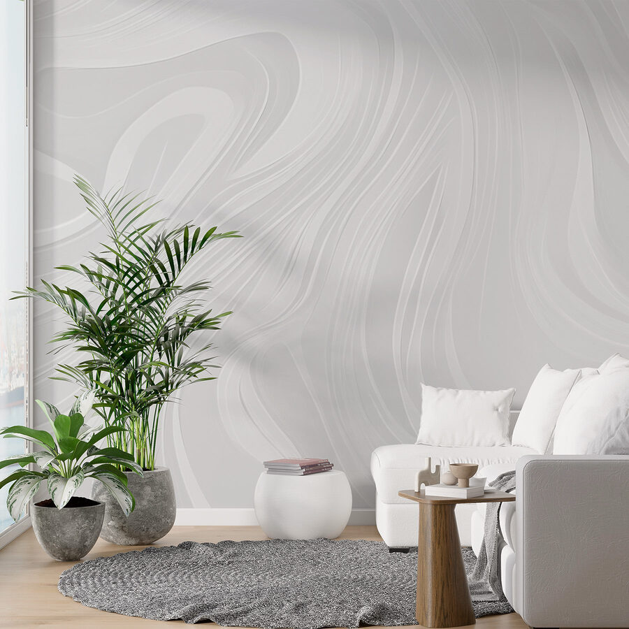 Fond blanc avec lignes ondulées