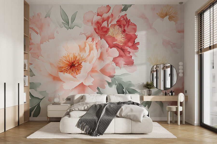De belles fleurs dans des teintes douces