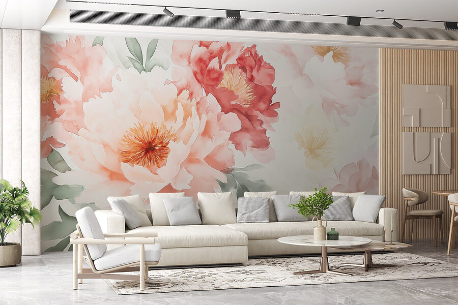 De belles fleurs dans des teintes douces