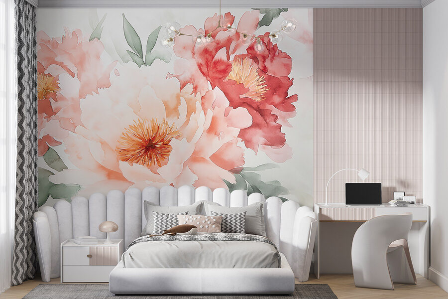 De belles fleurs dans des teintes douces