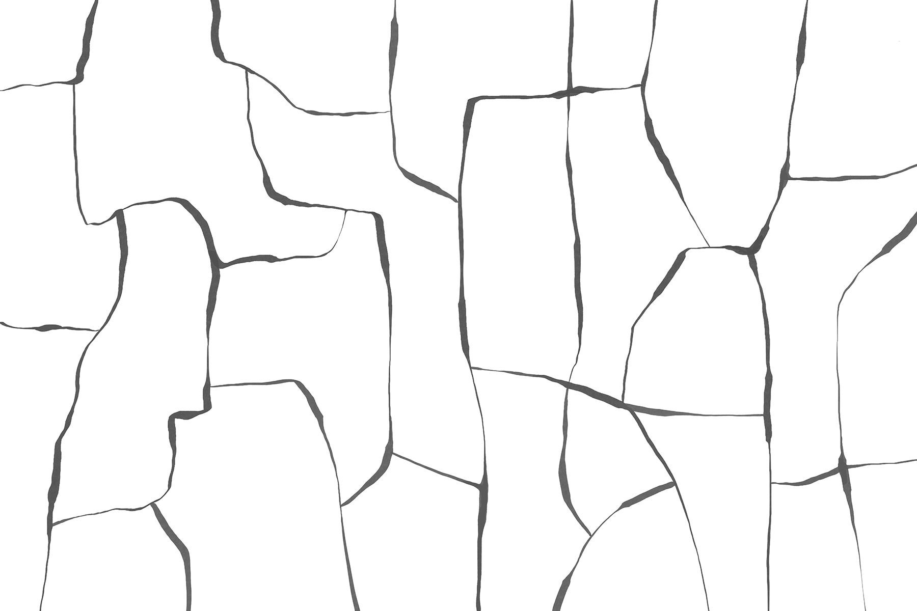 White surface with black lines