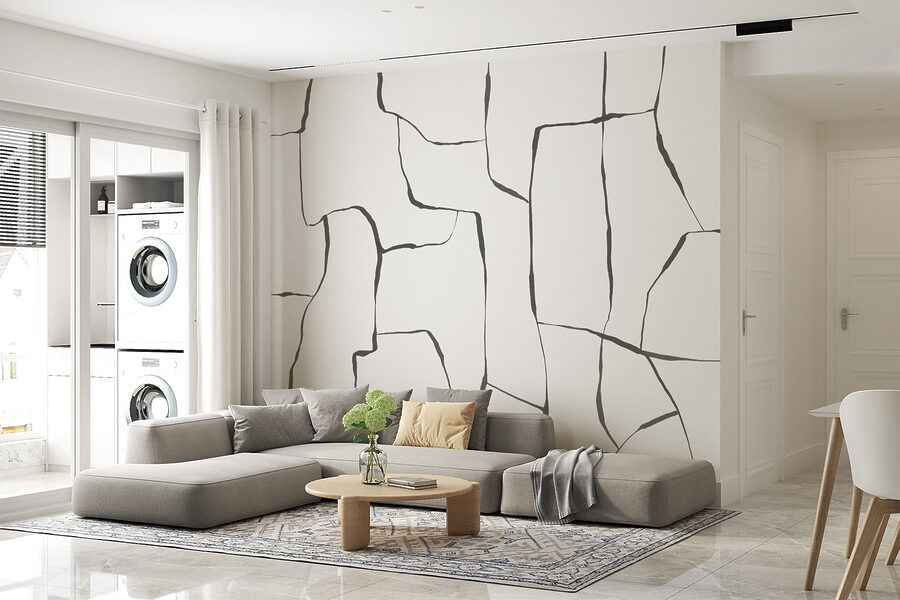 White surface with black lines White surface with black lines
