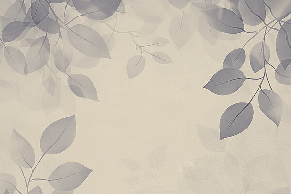 Fond blanc avec des feuilles Fond blanc avec des feuilles