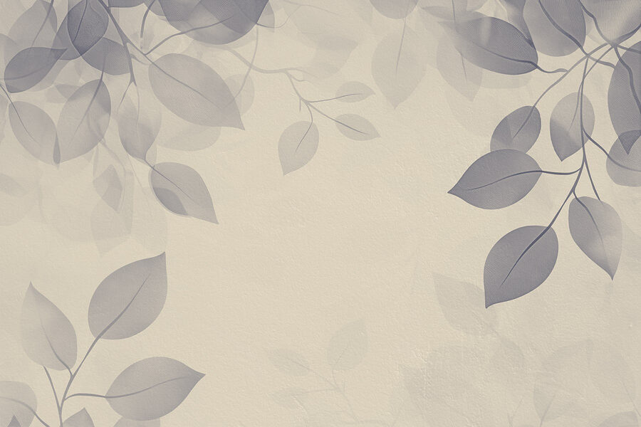 Fond blanc avec des feuilles