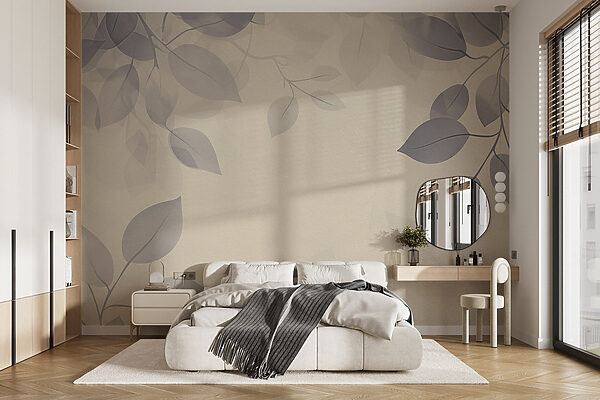 Fond blanc avec des feuilles Fond blanc avec des feuilles