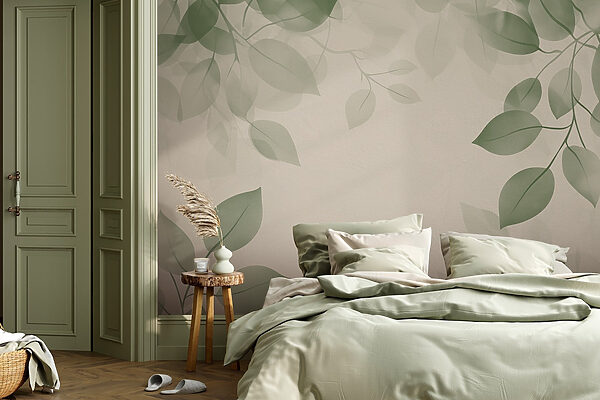 Feuilles vertes sur fond blanc Feuilles vertes sur fond blanc