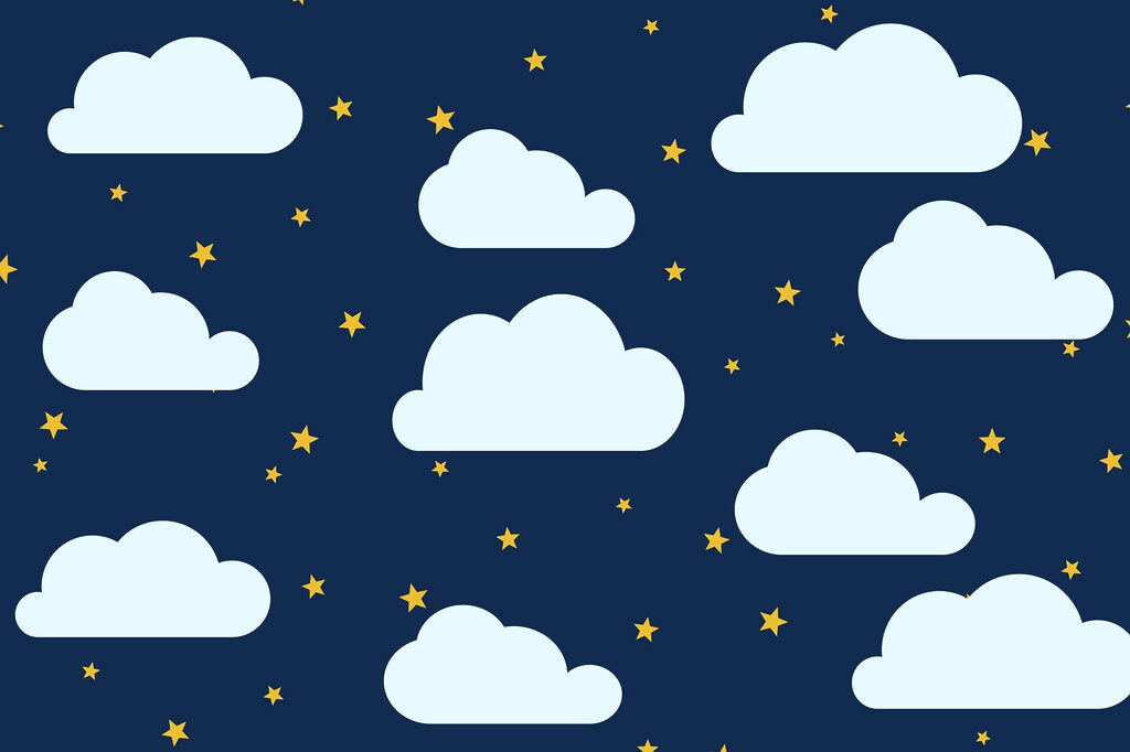 Motif de nuages et d'étoiles Motif de nuages et d'étoiles
