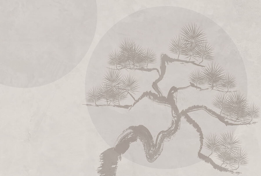Arbre avec des branches et des feuilles dessinées