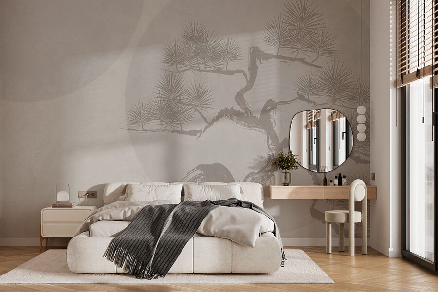Arbre avec des branches et des feuilles dessinées