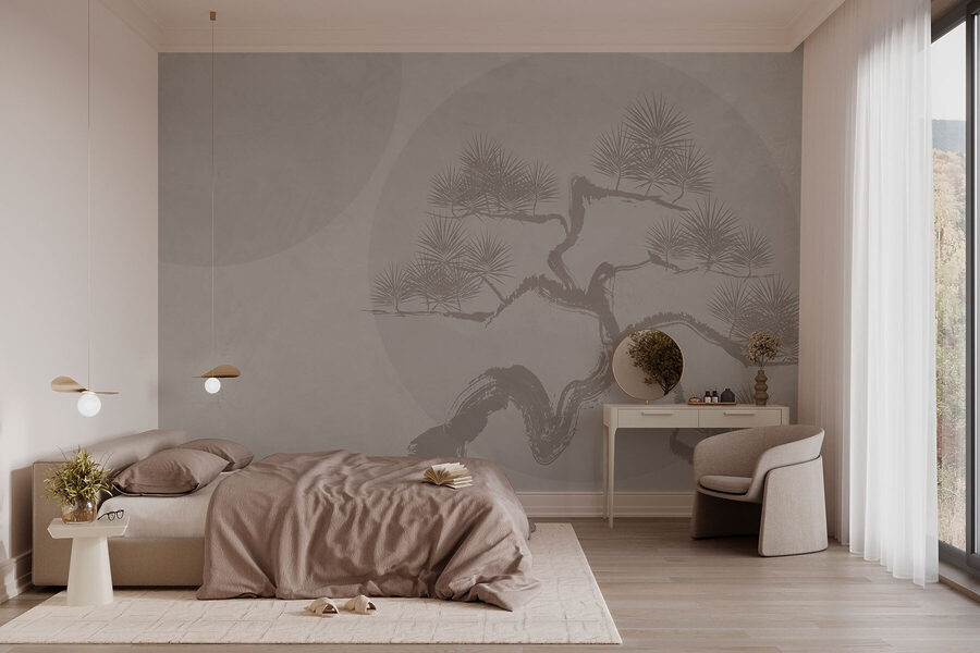 Arbre avec des branches et des feuilles dessinées
