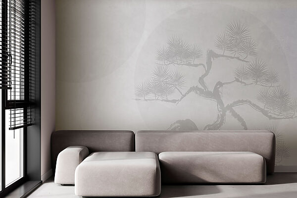 Fond blanc avec un arbre Fond blanc avec un arbre