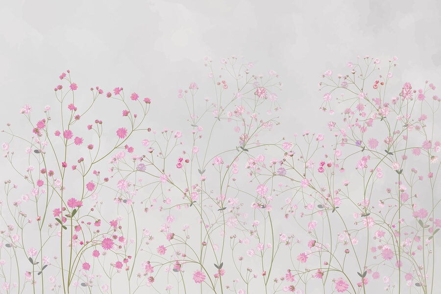 Groupe de fleurs roses
