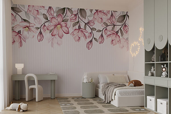 Fleurs roses sur fond blanc Fleurs roses sur fond blanc
