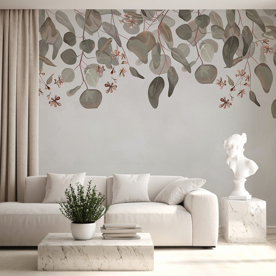 Feuillages et fleurs délicats de la nature