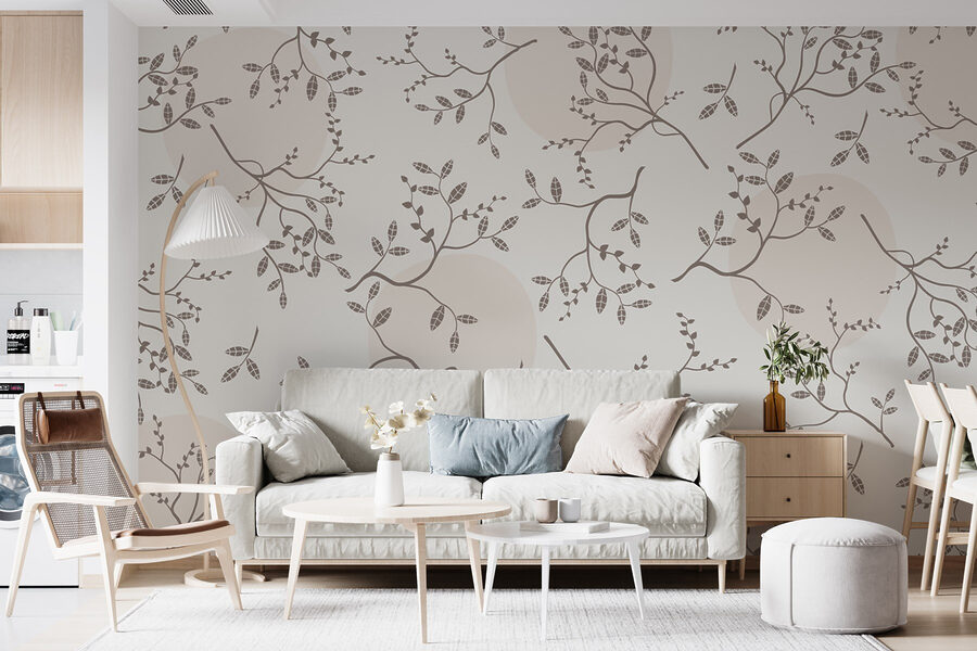 Motif des branches et des feuilles