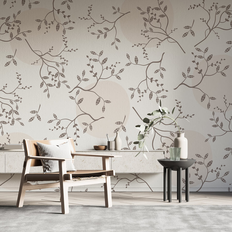 Motif des branches et des feuilles