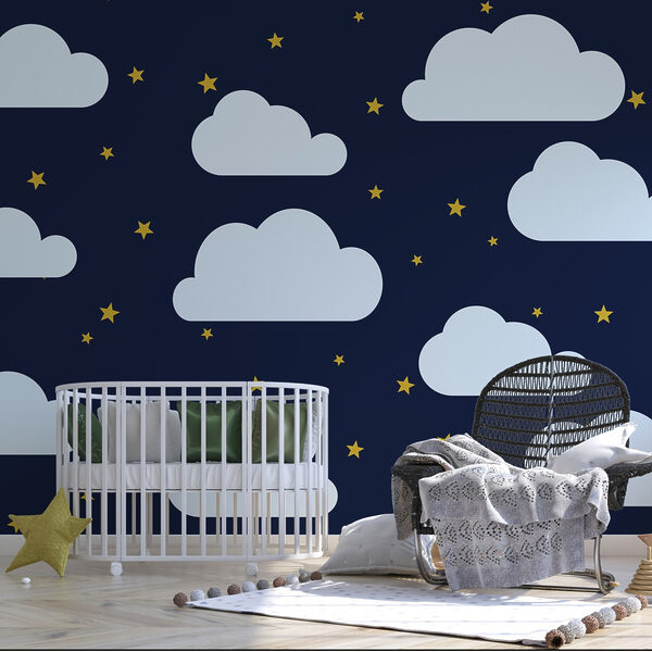 Motif de nuages et d'étoiles Motif de nuages et d'étoiles