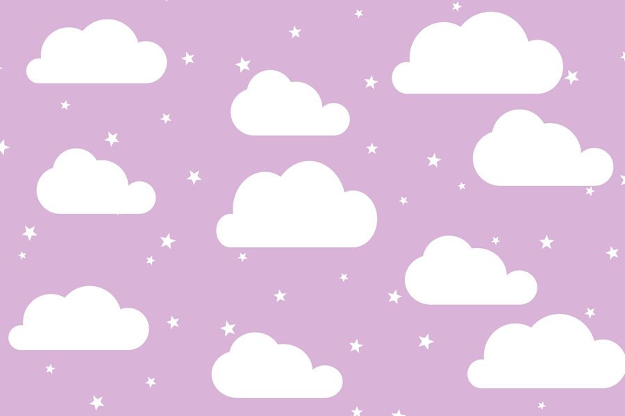 Motif de nuages et d'étoiles