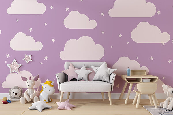 Motif de nuages et d'étoiles Motif de nuages et d'étoiles