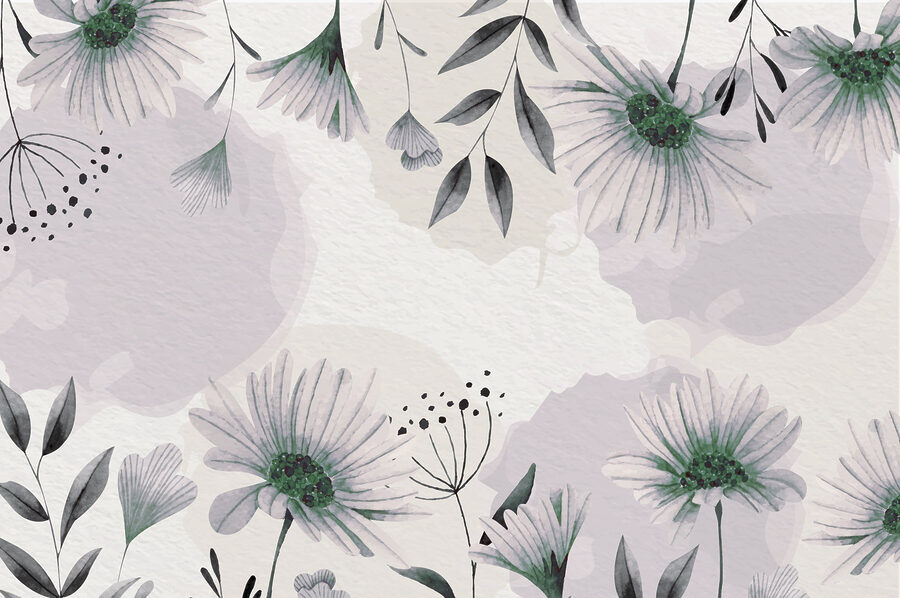 Motif floral aquarelle délicat