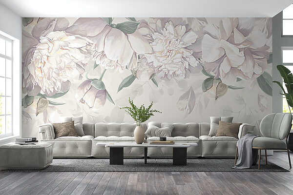 Fleurs blanches avec feuilles vertes Fleurs blanches avec feuilles vertes