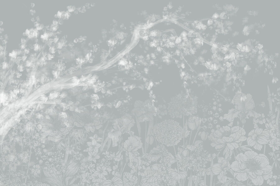 White and gray floral pattern White and gray floral pattern