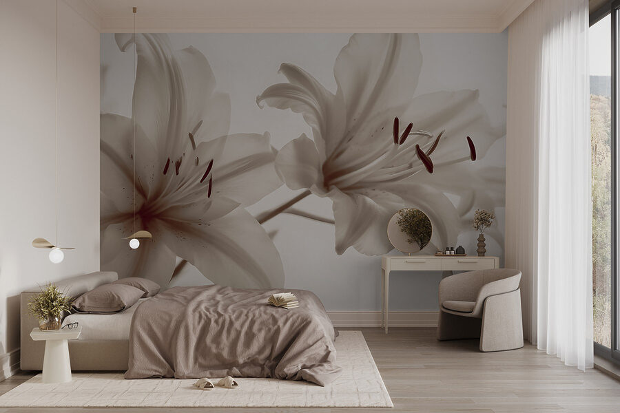 Des fleurs douces dans des teintes douces.