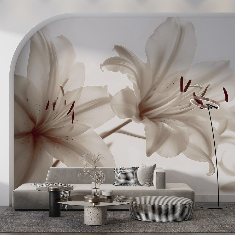 Des fleurs douces dans des teintes douces.