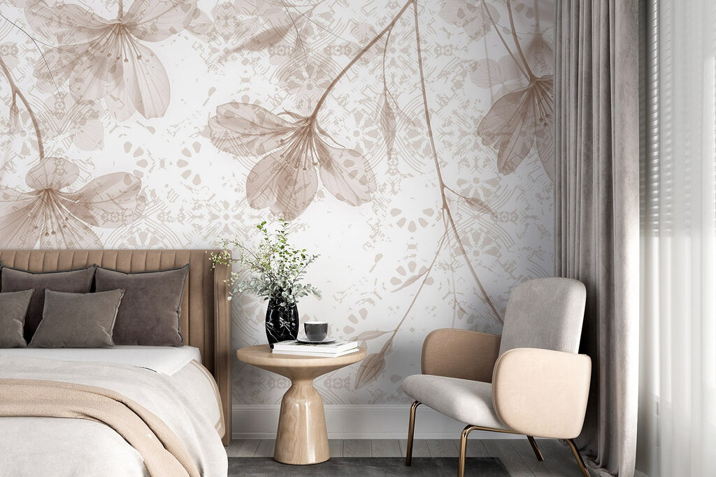 Delicate flowers in soft hues