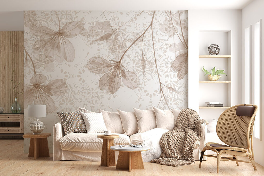 Delicate flowers in soft hues