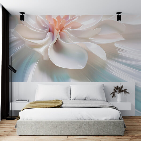 Fleur blanche sur une surface blanche Fleur blanche sur une surface blanche