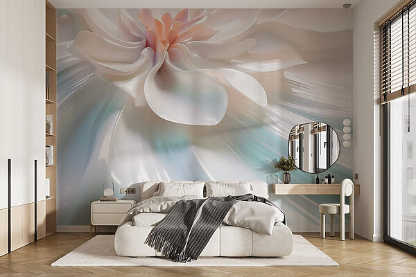 Fleur blanche sur une surface blanche Fleur blanche sur une surface blanche