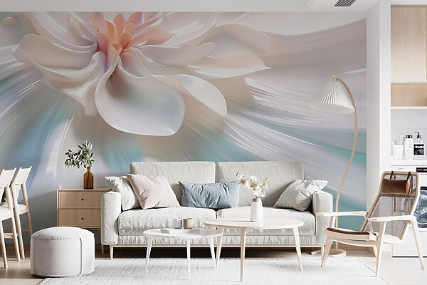 Fleur blanche sur une surface blanche Fleur blanche sur une surface blanche