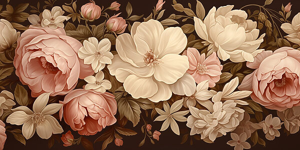 Des fleurs luxuriantes dans des teintes pastel douces Des fleurs luxuriantes dans des teintes pastel douces