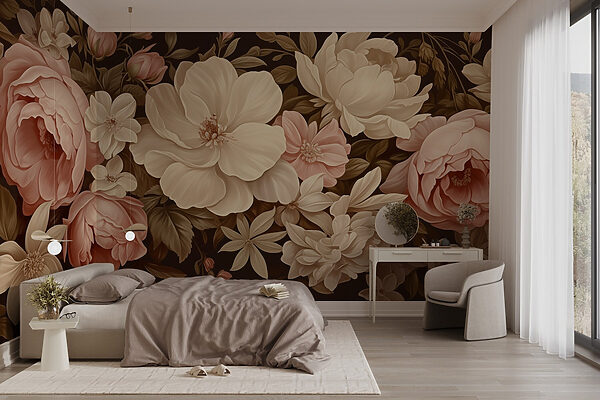 Des fleurs luxuriantes dans des teintes pastel douces Des fleurs luxuriantes dans des teintes pastel douces