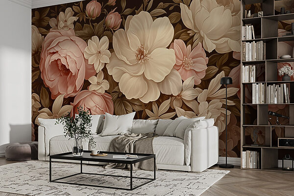 Des fleurs luxuriantes dans des teintes pastel douces Des fleurs luxuriantes dans des teintes pastel douces