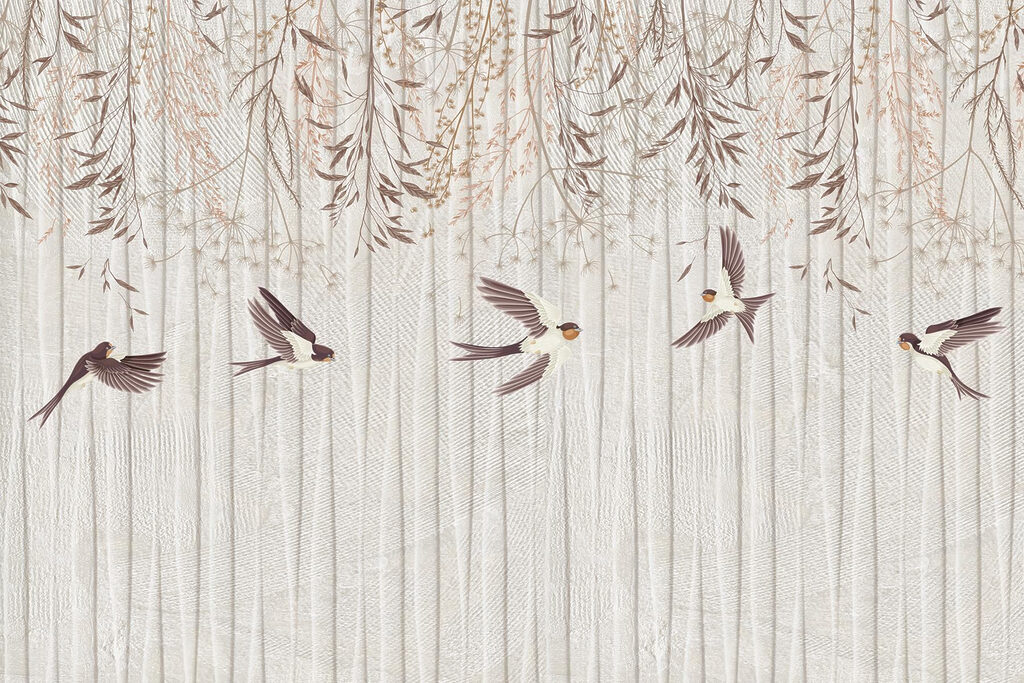 Fond d'écran avec des oiseaux qui volent Fond d'écran avec des oiseaux qui volent