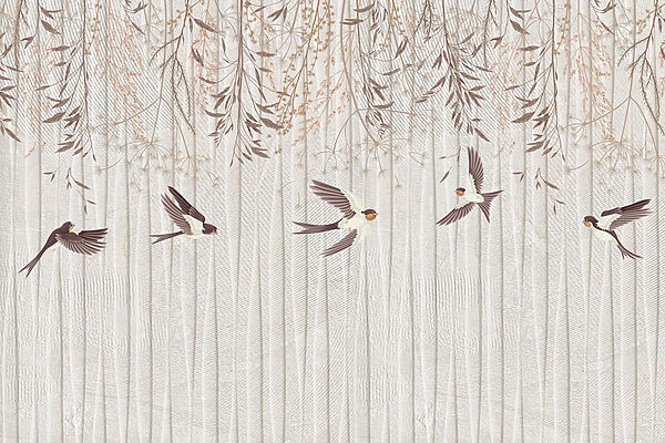 Fond d'écran avec des oiseaux qui volent Fond d'écran avec des oiseaux qui volent