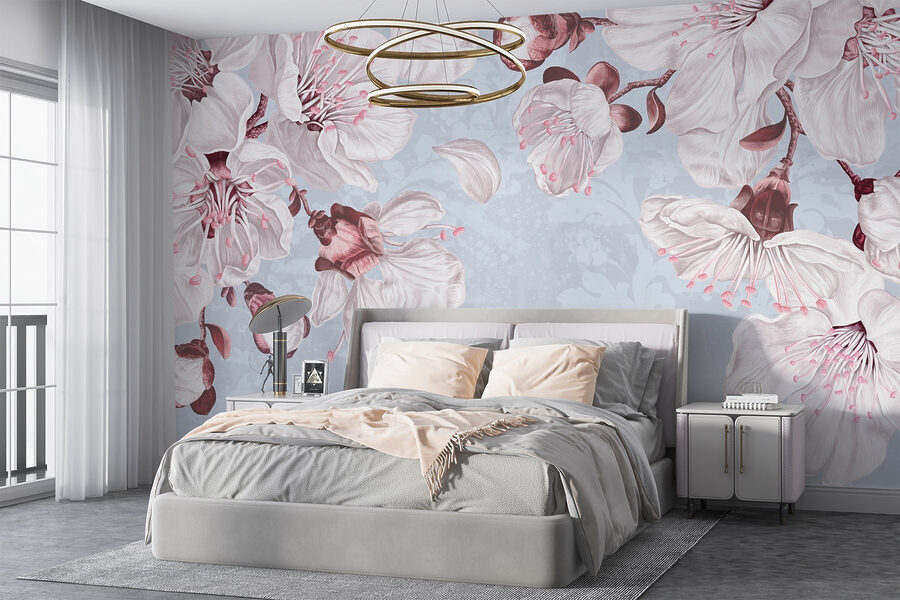 Fleurs délicates sur fond doux
