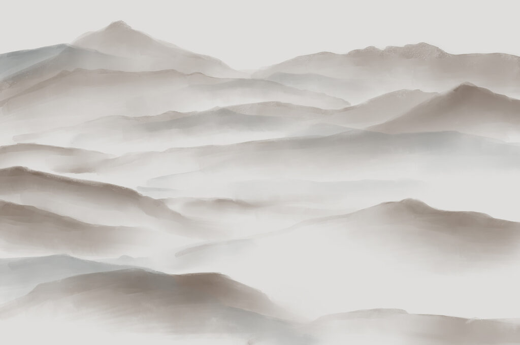 Paysage brumeux de collines Paysage brumeux de collines