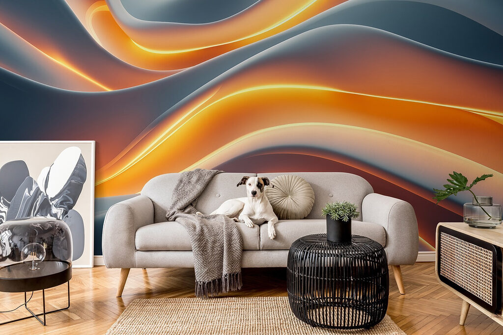 Flowing waves of soft color Flowing waves of soft color