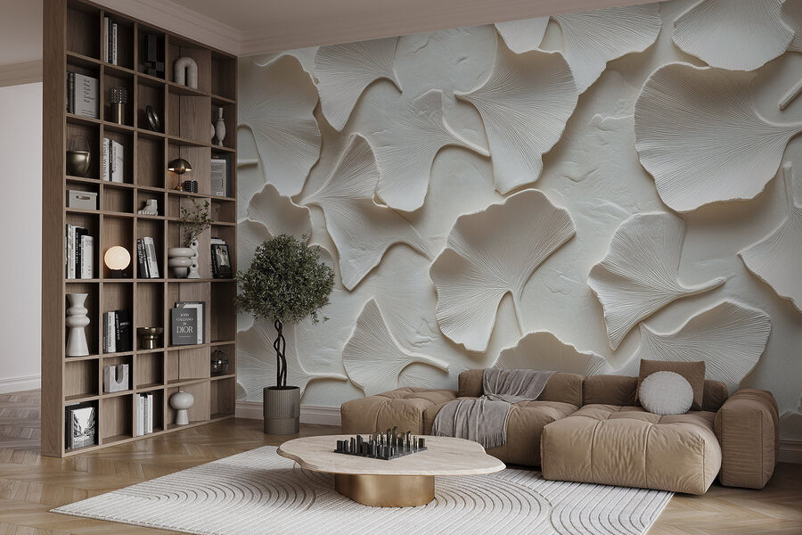 Groupe de feuilles blanches