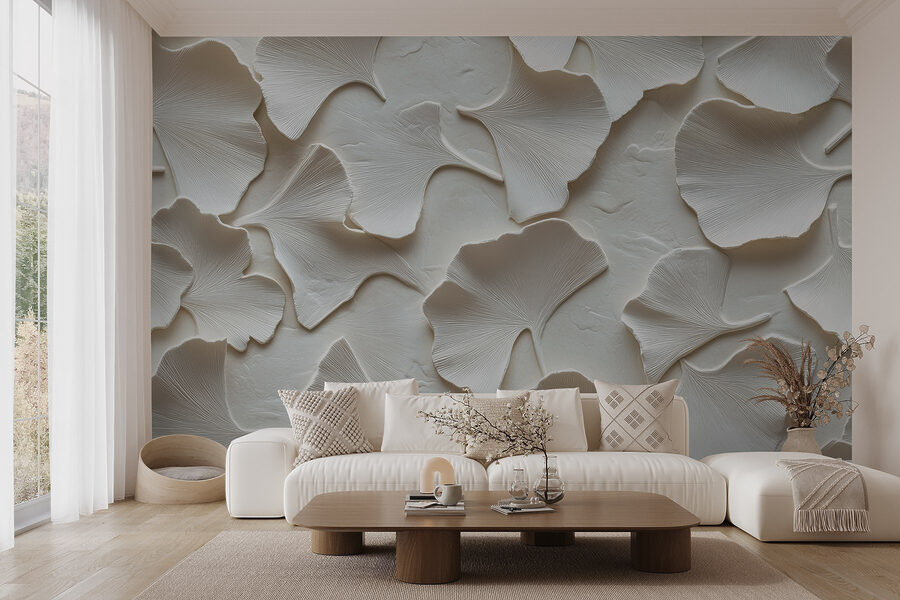 Groupe de feuilles blanches