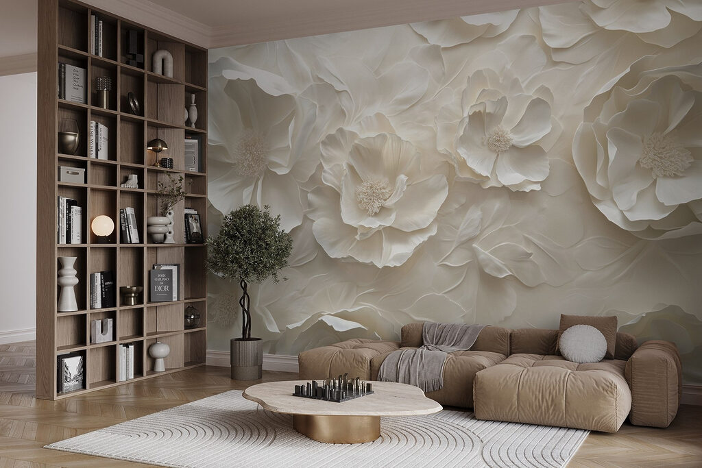 White flower wallpaper