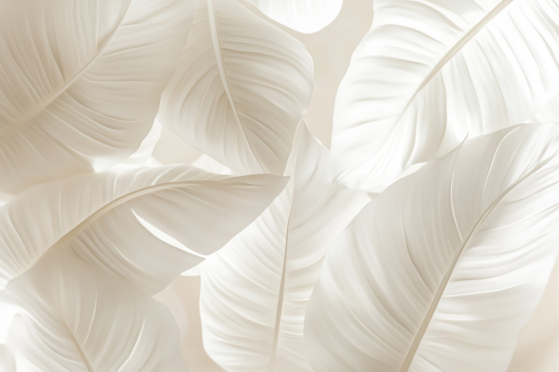 Delicate leaves in soft hues