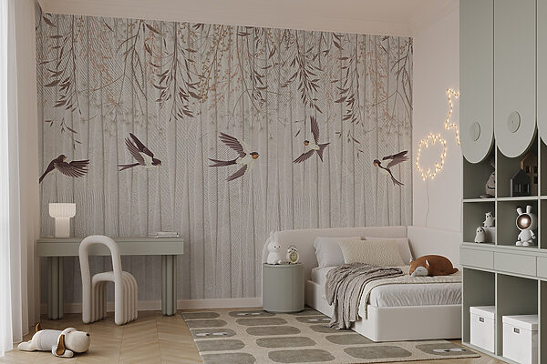 Fond d'écran avec des oiseaux qui volent Fond d'écran avec des oiseaux qui volent