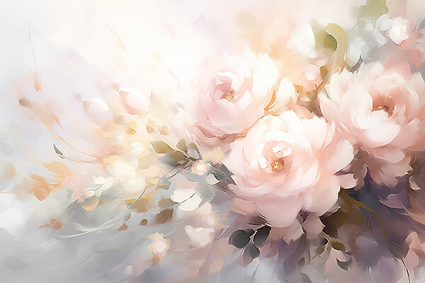 Peinture de fleurs sur une surface blanche Peinture de fleurs sur une surface blanche