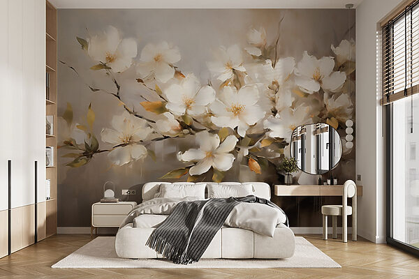 Peinture de fleurs blanches Peinture de fleurs blanches