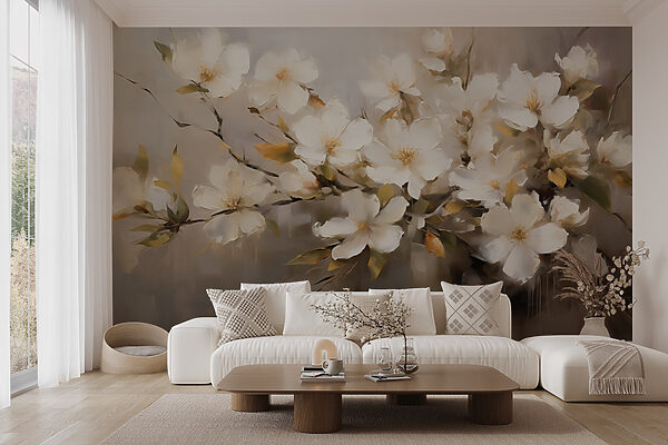 Peinture de fleurs blanches Peinture de fleurs blanches